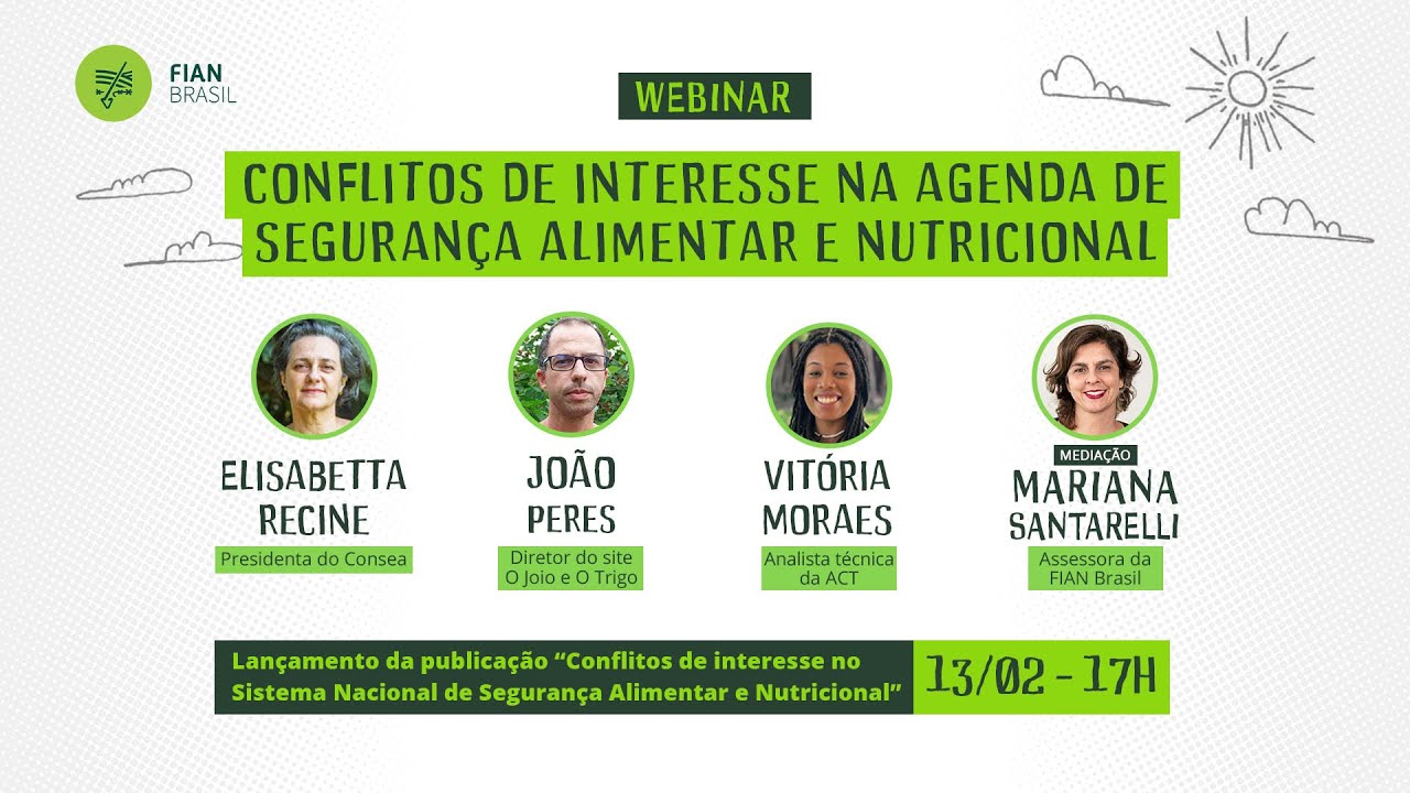 Lançamento do livro Conflitos de interesse no Sistema Nacional de Segurança Alimentar e Nutricional
